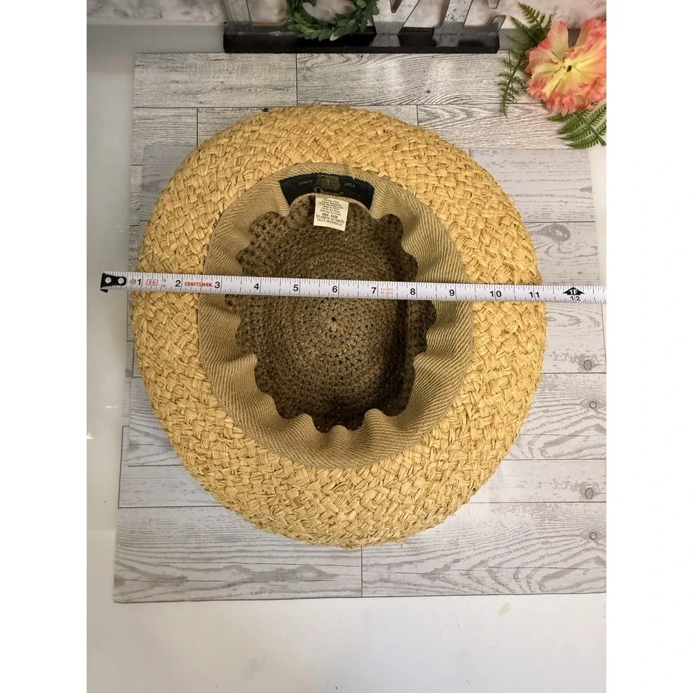 Orvis Straw Hat Womens Fedora Bucket Brim Fishing Beach Hiking Sun Protection 7